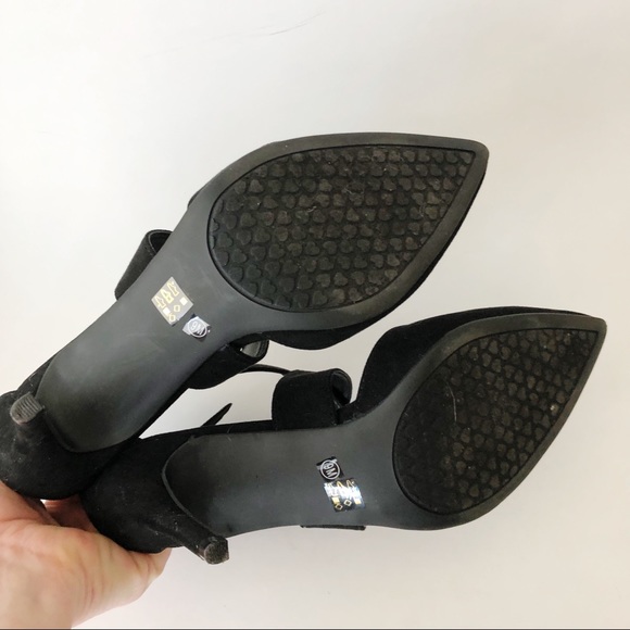 Chinese Laundry Raquel Faux Suede Black Heels 9 - Picture 5 of 8